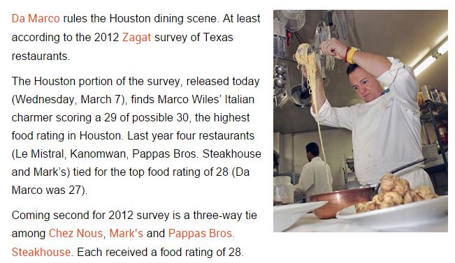 Zagat Rated 29